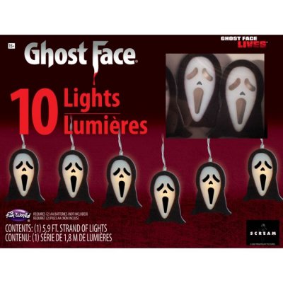 10 Ghost Face Lampjes aan Snoer Officiele Licentie - Excl Batterijen