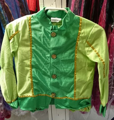 Kinder pietenpak Maat 116 Licht groen/donker groen