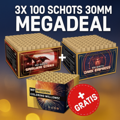 3x 100 SCHOTS 30MM BOX