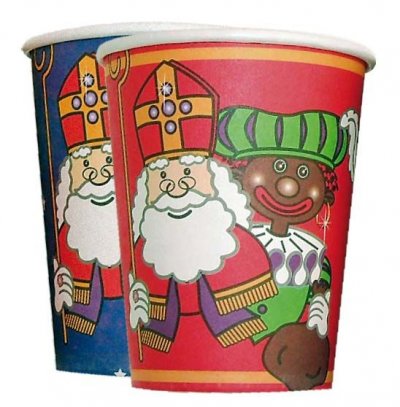 Sint & Piet bekers 8 per pak