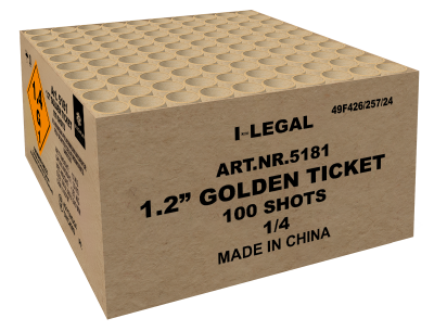 1.2“ Golden Ticket  100 Shots