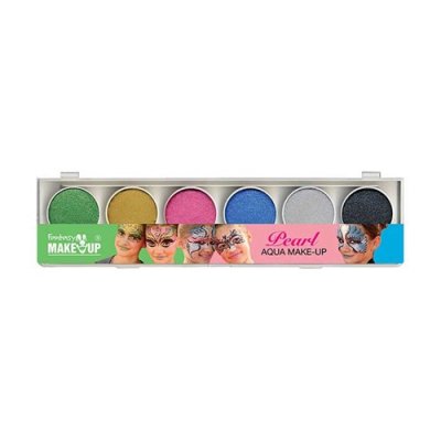 Aqua make-up palet parelglans (6 kleuren)