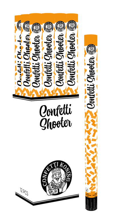 Confetti shooter 80 cm Oranje