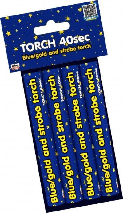 Blue/gold and strobe torch