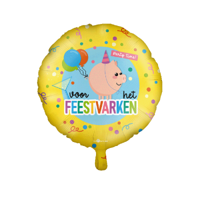 Folie ballon - Feestvarken