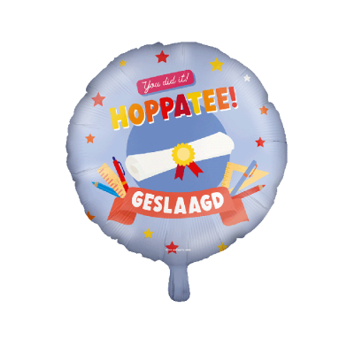 Folie ballon - Geslaagd hoppatee!