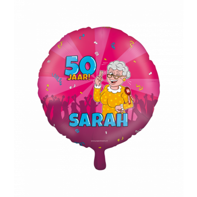 Folie ballon - Sarah cartoon