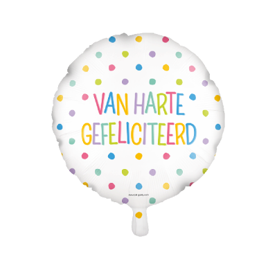 Folie ballon - Van harte gefeliciteerd