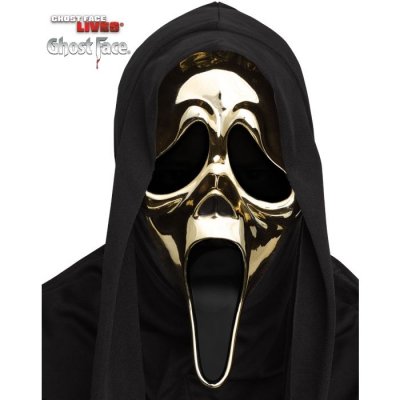 Ghost Face Gouden Masker met Capuchon Officiele Licentie
