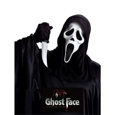 Ghost Face Masker met Capuchon & Mes Officiele Licentie