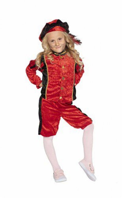 Kinder pietenpak Maat 116 rood