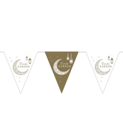 PET vlaggenlijn ’Ramadan Kareem’ (6m,10 vlag)