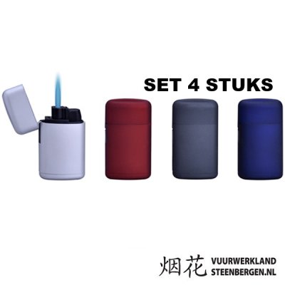 Prof Metal look turbo burners (set van 4 stuks)