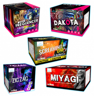 Pyro Party set van 5 cakes