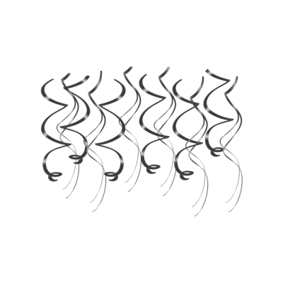 Swirl decorations - zwart