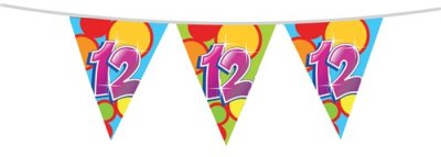 Vlaggenlijn 12 jaar 10m  Vlaggenlijn ’12’ jaar (10m)