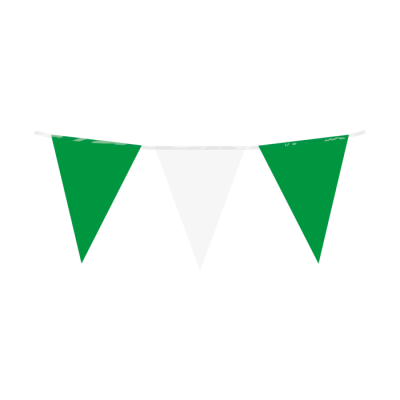 Vlaggenlijn groen/wit (10 meter)
