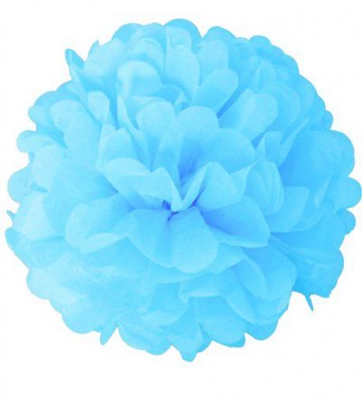Pompoms babyblauw DIY (2st)