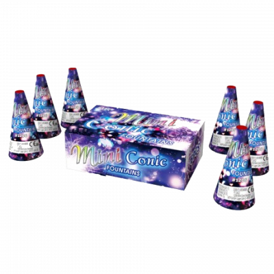 Mini Conic Fountains 6 Stuks
