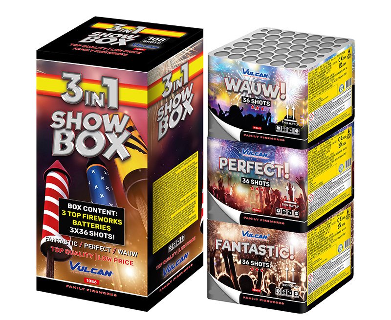 3 in 1 Showbox (telt niet mee voor gratis vuurwerk)