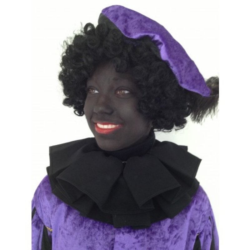Zwarte Piet kraag zwart