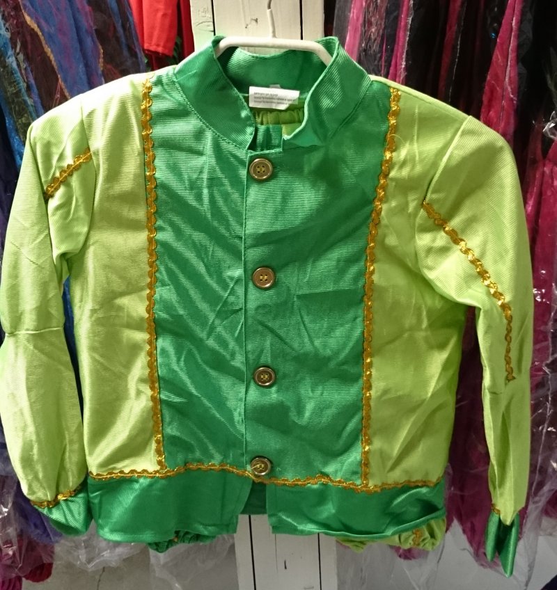 Kinder pietenpak Maat 116 Licht groen/donker groen