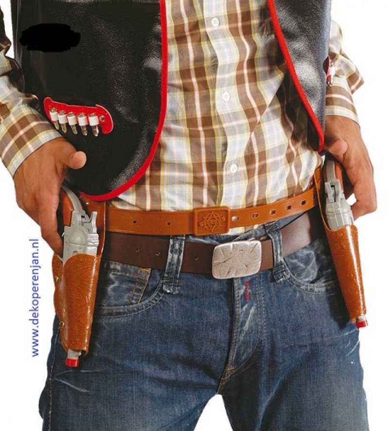 Cowboy holster 2 stuks