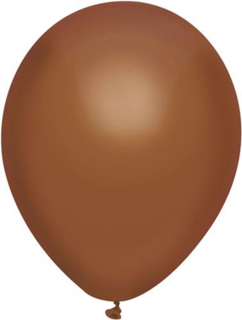 Ballonnen kleur chocolade per 10 in zak 30 cm groot