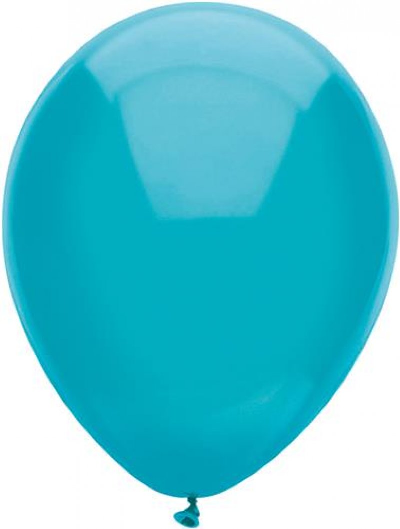 Ballonnen kleur teal per 10 in zak 30 cm groot