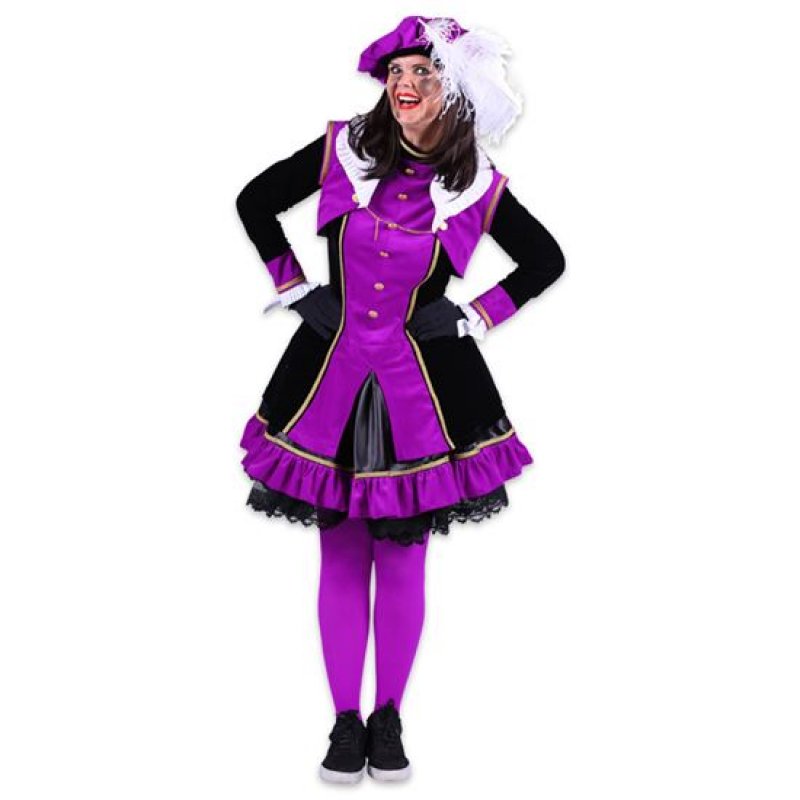 Damespiet graciosa zwart roze XXL