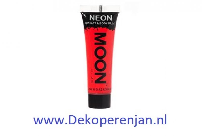 Neon UV face & body  paint rood