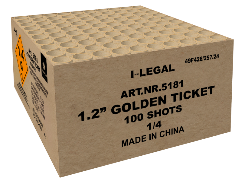 1.2“ Golden Ticket  100 Shots