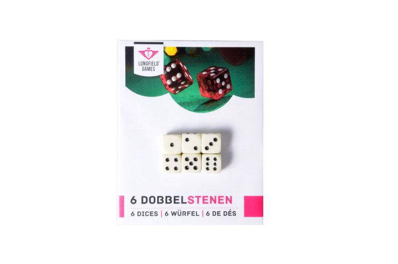 6 dobbelstenen op kaart / VPE 24/288