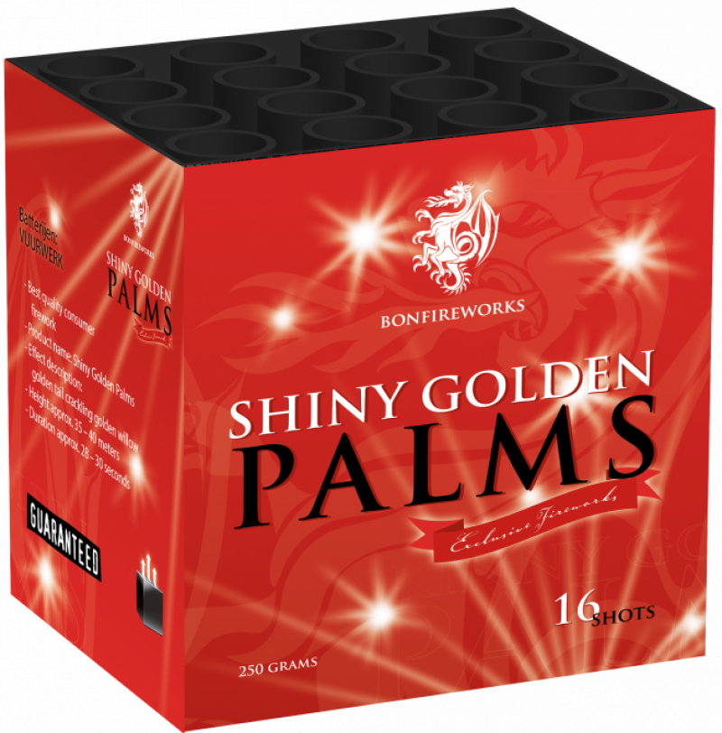 Shiny golden Palms