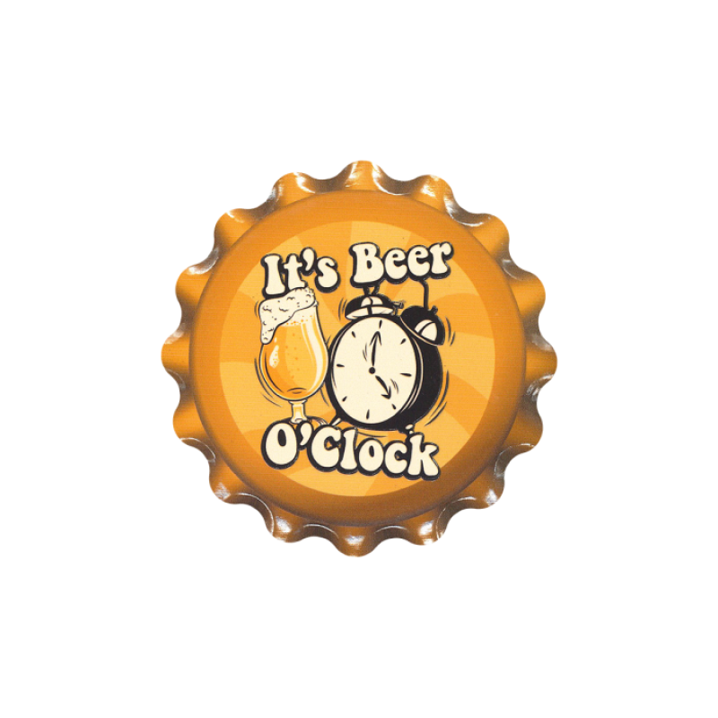 Cap coaster - Beer o'clock