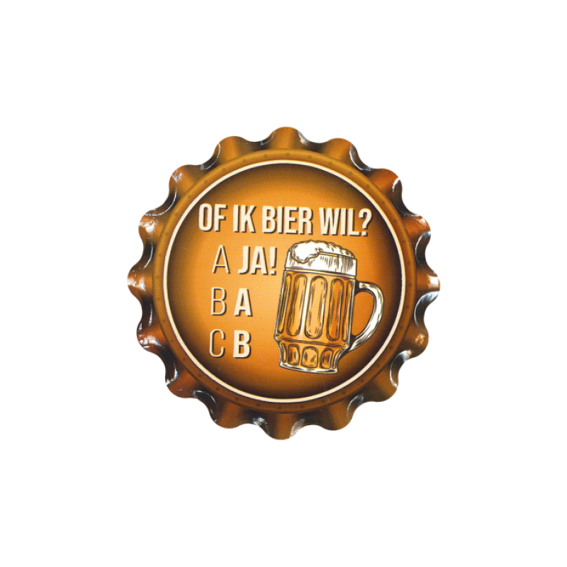Cap coaster - Of ik bier wil