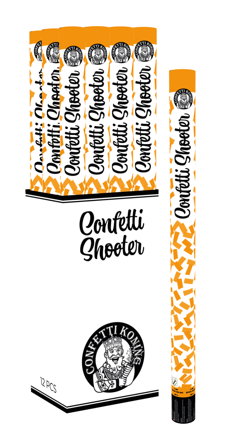 Confetti shooter 80 cm Oranje