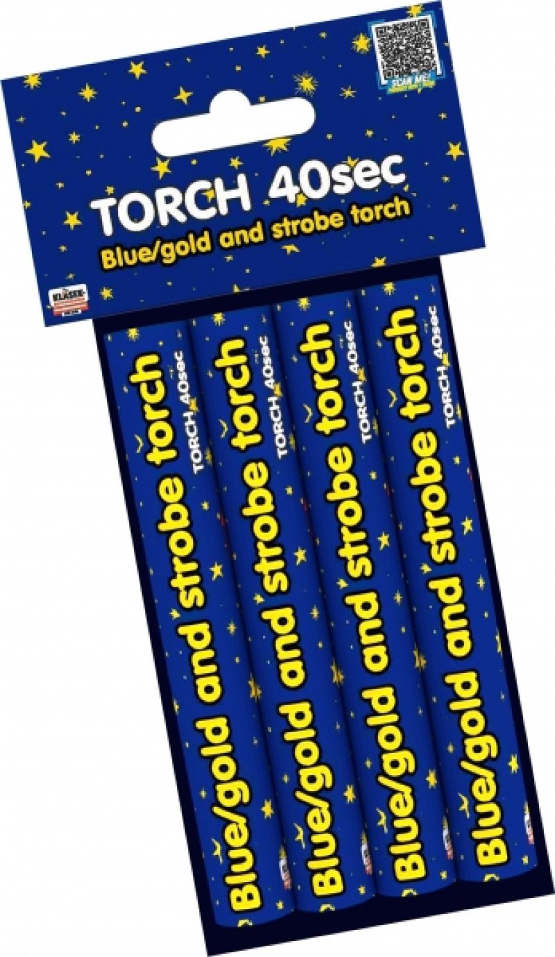 Blue/gold and strobe torch