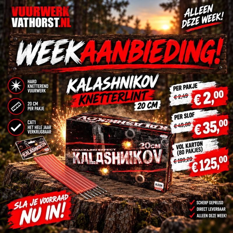 DumBum Vuurwerk Kalashnikov Knetterlint - VOL KARTON