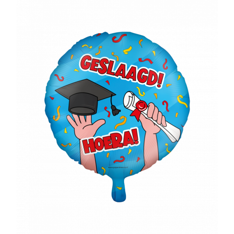 Folie ballon - Geslaagd cartoon