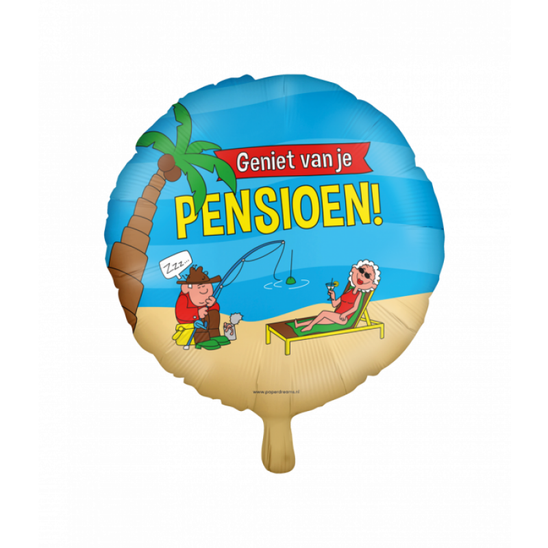 Folie ballon - Pensioen cartoon