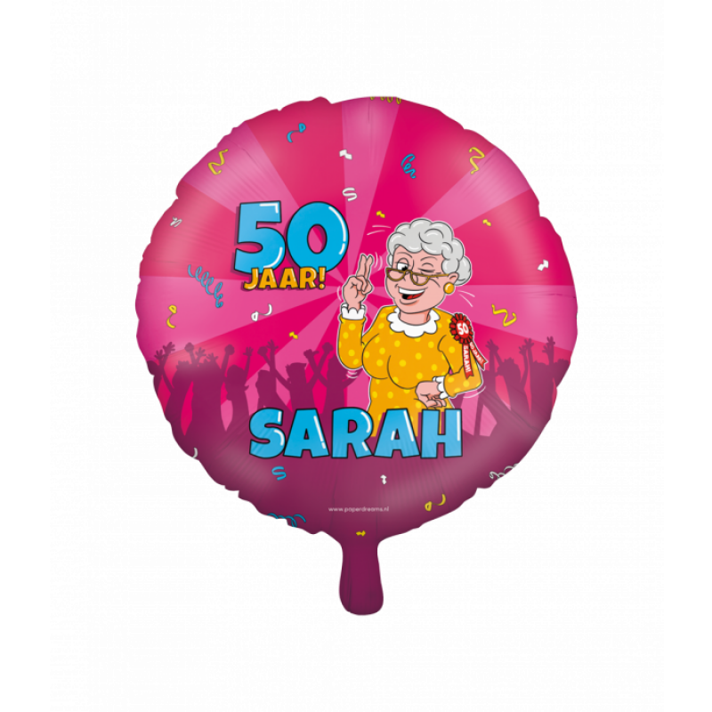 Folie ballon - Sarah cartoon