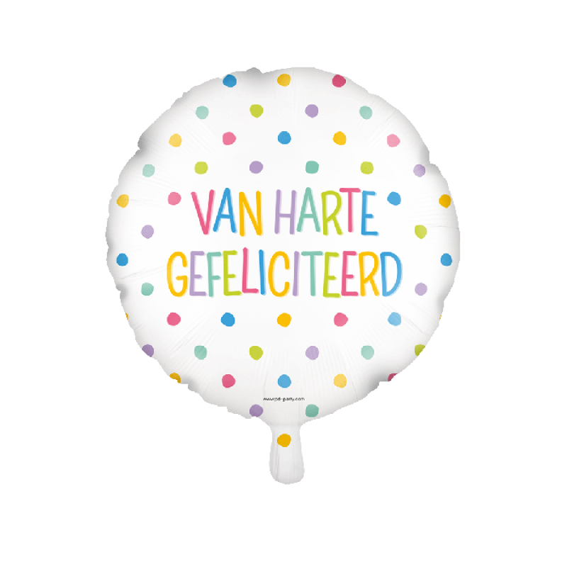 Folie ballon - Van harte gefeliciteerd