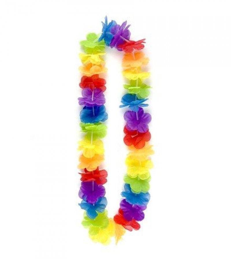Hawaïkrans regenboog (100cm)