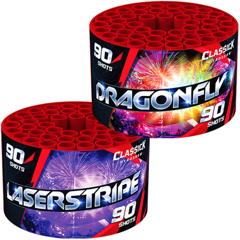 Laserstrip & Dragonfly 2x 90 schots