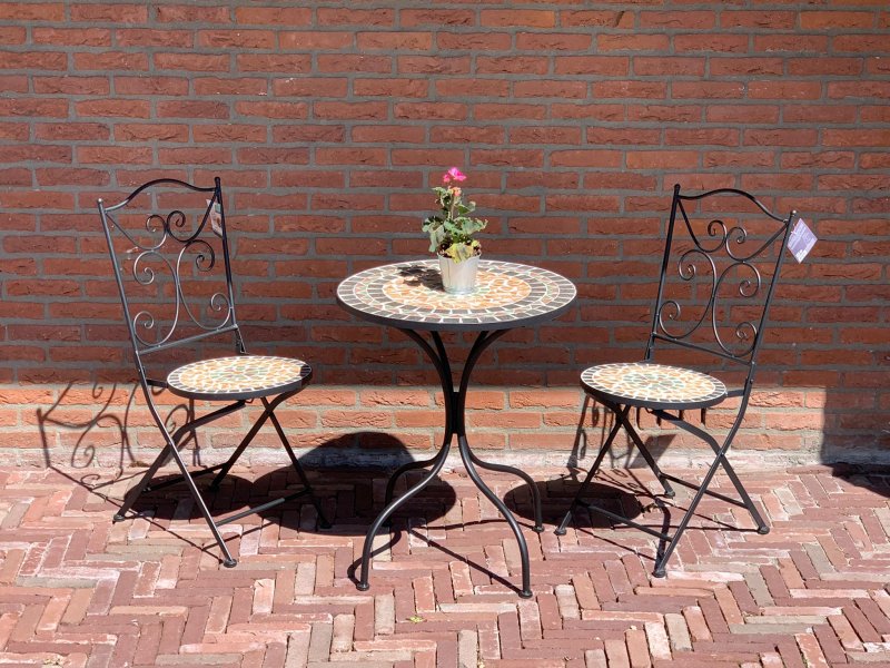 Bistro set Mozaiek zwart bij outside Outlet Outsideoutlet