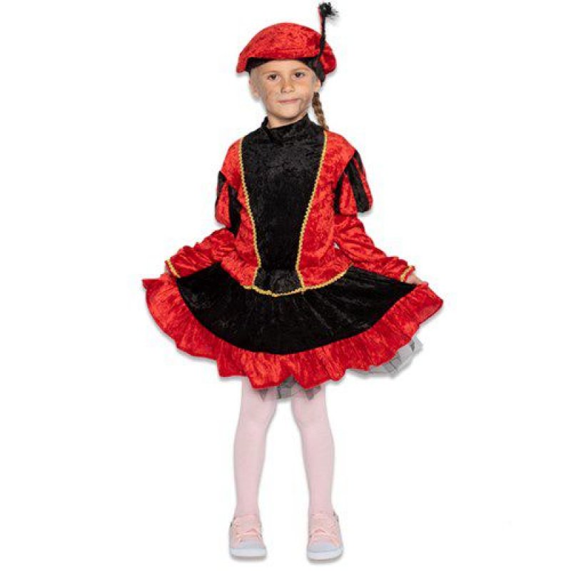 Pietjurkje met petticoat rood (152cm)