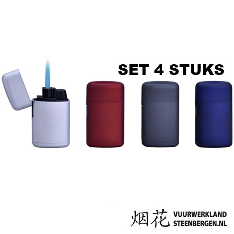 Prof Metal look turbo burners (set van 4 stuks)