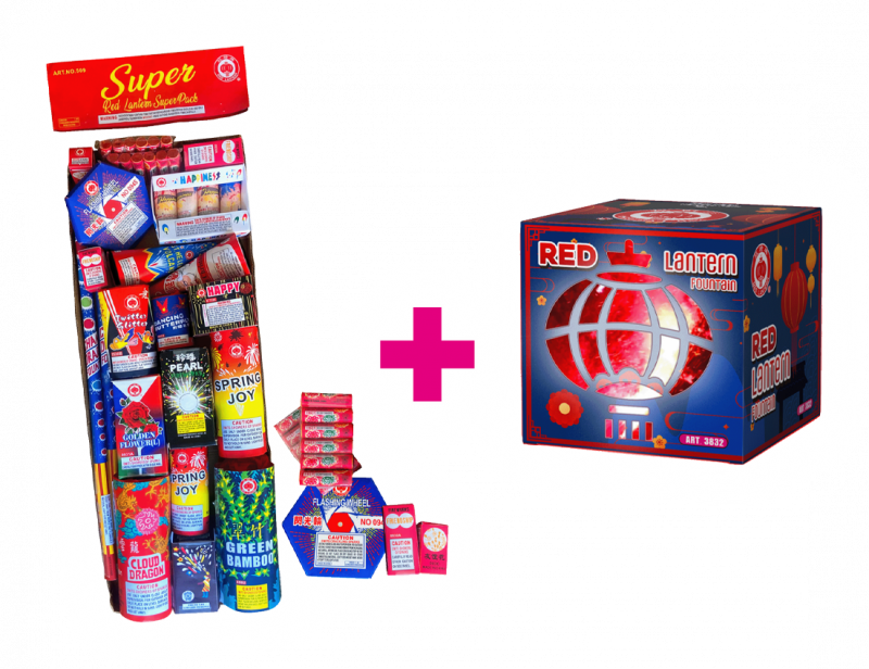 Red lantern super pakket met fontein