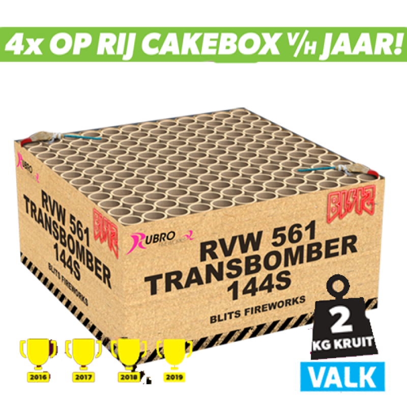 Transbomber Winnaar Beste Cakebox 2016/2017/2018/2019/2023